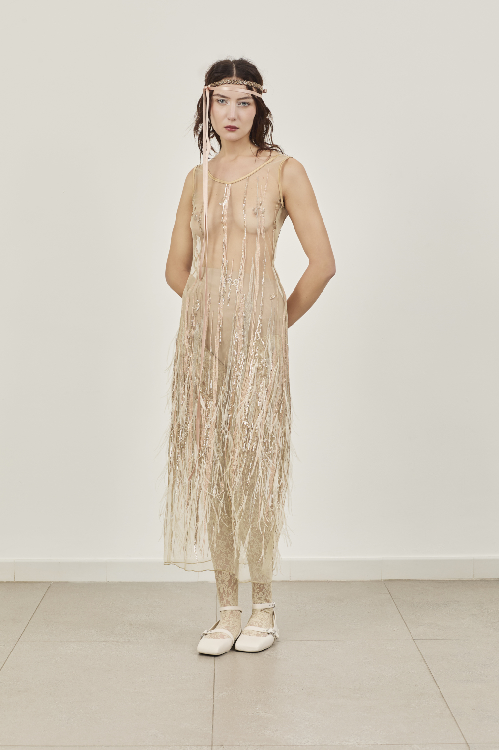 ABITO TULLE E PIUME